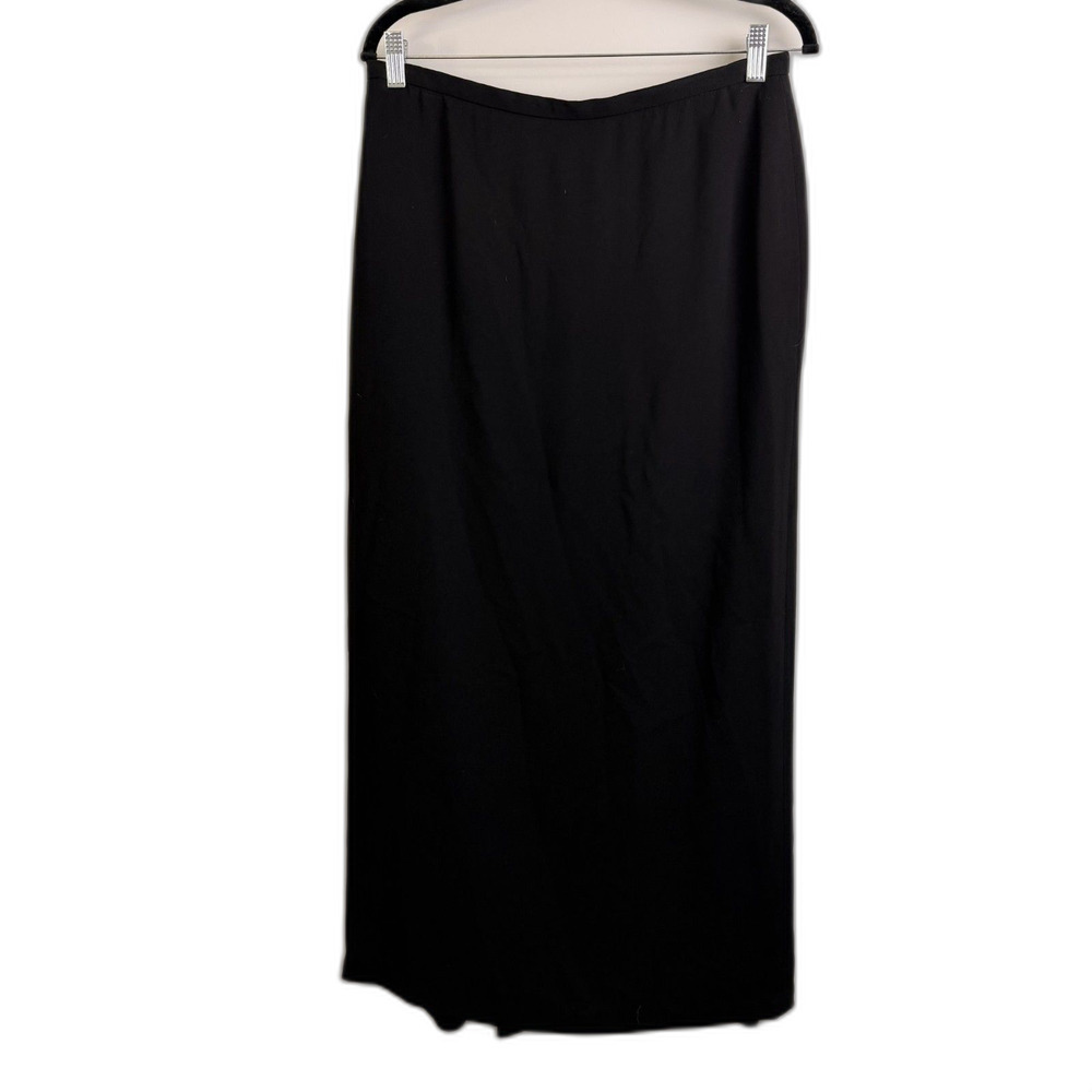 Jones New York Women’s Black Midi Skirt Size 10 Lined Acetate Blend